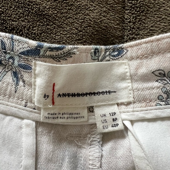 Anthropologie Blue and White Wide Leg Pants - Picture 5 of 10